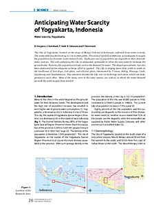 Anticipating Water Scarcity of Yogyakarta, Indonesia