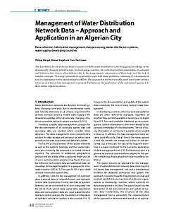 Management of Water Distribution Network Data - Approach and Application in an Algerian City