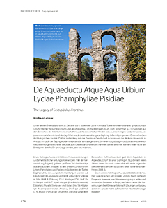 De Aquaeductu Atque Aqua Urbium Lyciae Phamphyliae Pisidiae