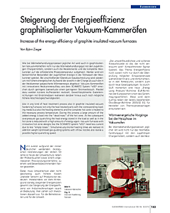 Steigerung der Energieeffizienz graphitisolierter Vakuum-Kammeröfe