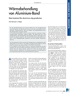 Wärmebehandlung von Aluminium-Band
