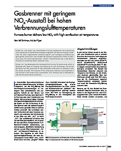 Gasbrenner mit geringem NOx-Ausstoß bei hohen Verbrennungslufttemperaturen