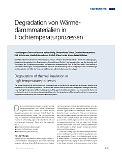 Degradation von Wärmedämmmaterialien in Hochtemperaturprozessen