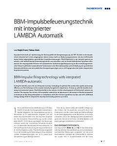BBM-Impulsbefeuerungstechnik mit integrierter LAMBDA­Automatik