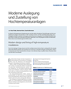 Moderne Auslegung und Zustellung von Hochtemperaturanlagen