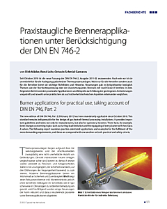Praxistaugliche Brennerapplikationen unter Berücksichtigung der DIN EN 746-2