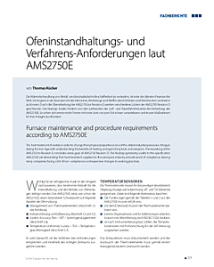 Ofeninstandhaltungs- und Verfahrens-Anforderungen laut AMS2750E