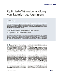 Optimierte Wärmebehandlung von Bauteilen aus Aluminium