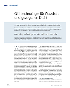 Glühtechnologie für Walzdraht und gezogenen Draht