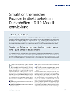 Simulation thermischer Prozesse in direkt beheizten Drehrohröfen – Teil 1: Modell­entwicklung