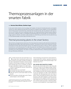 Thermoprozessanlagen in der smarten Fabrik