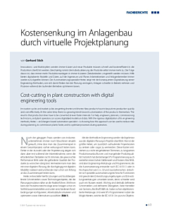 Kostensenkung im Anlagenbau durch virtuelle Projektplanung