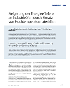 Steigerung der Energieeffizienz an Industrieöfen durch Einsatz von Hochtemperatur­materialien