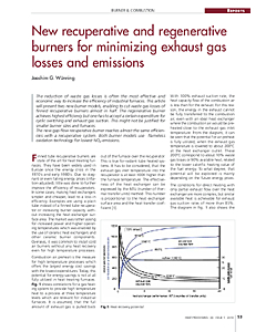 New recuperative and regenerative burners for minimizing exhaust gas losses and emissions