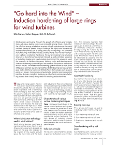 "Go hard into the Wind" - Induction hardening of large rings for wind turbines