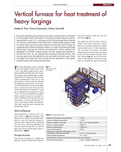 Vertical furnace for heat treatment of heavy forgings