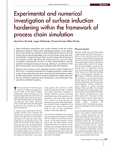 Experimental and numerical investigation of surface induction hardening within the framework of process chain simulation