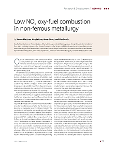 Low NOx oxy-fuel combustion in non-ferrous metallurgy
