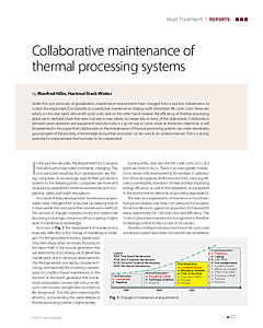 Collaborative maintenance of thermal processing systems