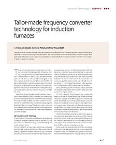Tailor-made frequency converter technology for induction furnaces