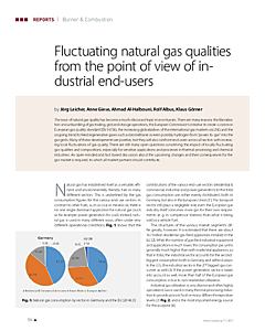 Fluctuating natural gas qualities from the point of view of industrial end-users