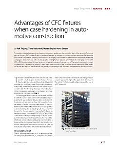 Advantages of CFC fixtures when case hardening in automotive construction