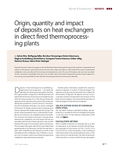 Origin, quantity and impact of deposits on heat exchangers in direct fired thermoprocessing plants