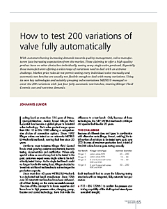 How to test 200 variations of valve fully automatically