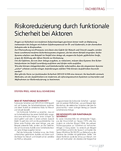 Risikoreduzierung durch funktionale Sicherheit bei Aktoren