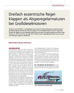 Dreifach exzentrische Regelklappen als Abgasregelarmaturen bei Großdieselmotoren