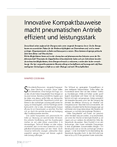 Innovative Kompaktbauweise macht pneumatischen Antrieb effizient und leistungsstark