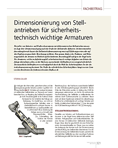 Dimensionierung von Stellantrieben für sicherheitstechnisch wichtige Armaturen