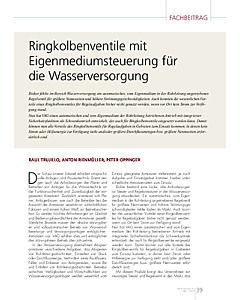 Ringkolbenventile mit Eigenmediumsteuerung für die Wasserversorgung