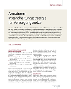 Armaturen-Instandhaltungsstrategie für Versorgungsnetze