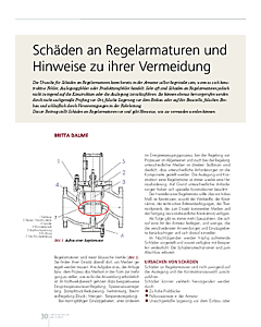 Schäden an Regelarmaturen und Hinweise zu ihrer Vermeidung