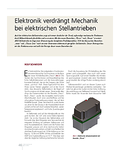 Elektronik verdrängt Mechanik bei elektrischen Stellantrieben