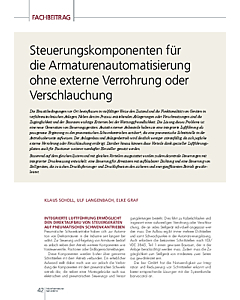 Steuerungskomponenten für die Armaturenautomatisierung ohne externe Verrohrung oder Verschlauchung