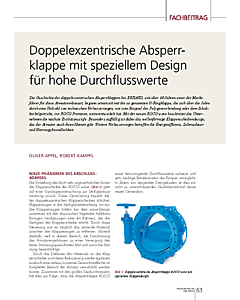 Doppelexzentrische Absperrklappe mit speziellem Design für hohe Durchflusswerte