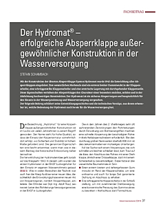Der Hydromat® – erfolgreiche Absperrklappe außergewöhnlicher Konstruktion in der Wasserversorgung