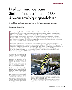 Drehzahlveränderbare Stellantriebe optimieren SBR-Abwasserreinigungsverfahren