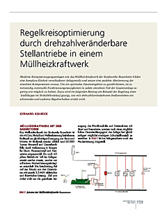 Regelkreisoptimierung durch drehzahlveränderbare Stellantriebe in einem Müllheizkraftwerk