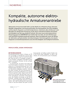 Kompakte, autonome elektrohydraulische Armaturenantriebe