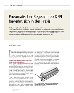 Pneumatischer Regelantrieb DFPI bewährt sich in der Praxis