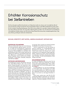 Erhöhter Korrosionsschutz bei Stellantrieben