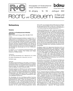 R + S - Recht und Steuern im Gas- und Wasserfach - 07-08 2022