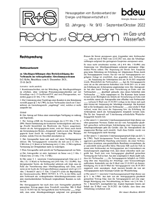 R + S - Recht und Steuern im Gas- und Wasserfach - 09-10 2022