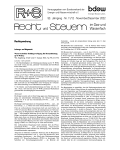 R + S - Recht und Steuern im Gas- und Wasserfach - 11-12 2022