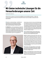 Wir bieten technische Lösungen für die Herausforderungen unserer Zeit