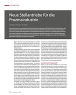 Neue Stellantriebe für die Prozessindustrie