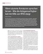 Wenn stumme Armaturen sprechen lernen - Wie die Anlagenverfügbarkeit mit Hilfe von RFID steigt